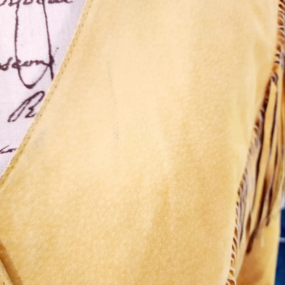 Canyon Creek Vintage Yellow Fringe Leather Jacket - Picture 13 of 15